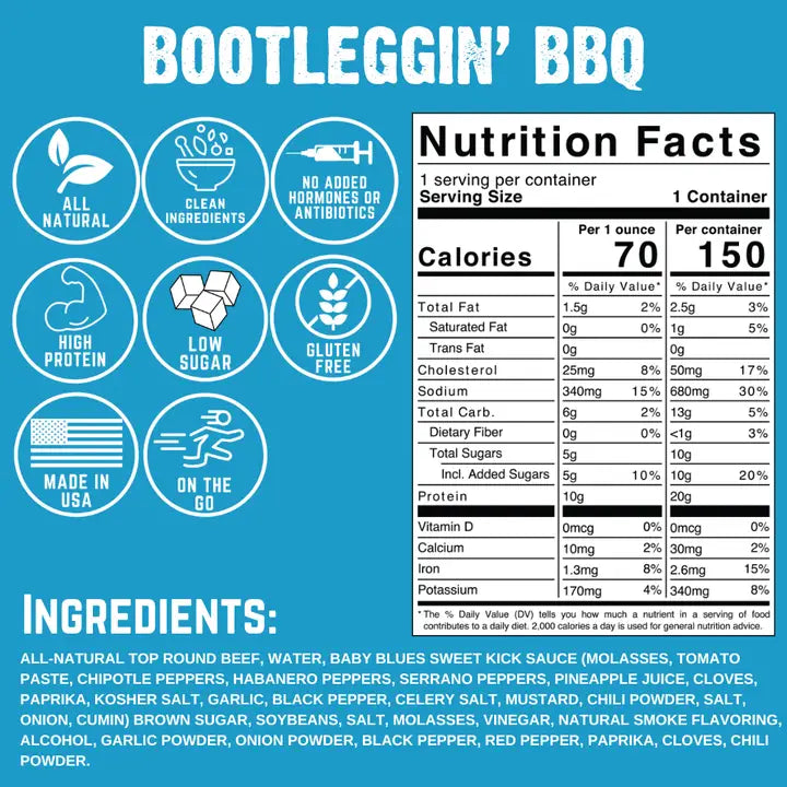 Righteous Felon Bootleggin' Bbq Beef Jerky