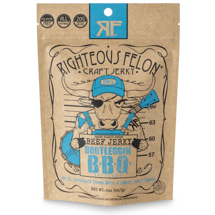 Righteous Felon Bootleggin' Bbq Beef Jerky