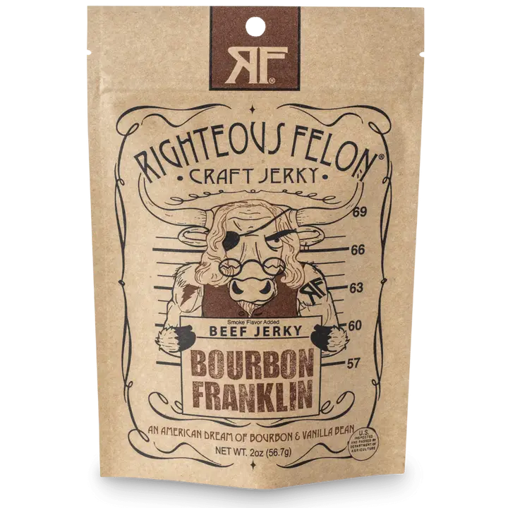Righteous Felon Bourbon Franklin Beef Jerky