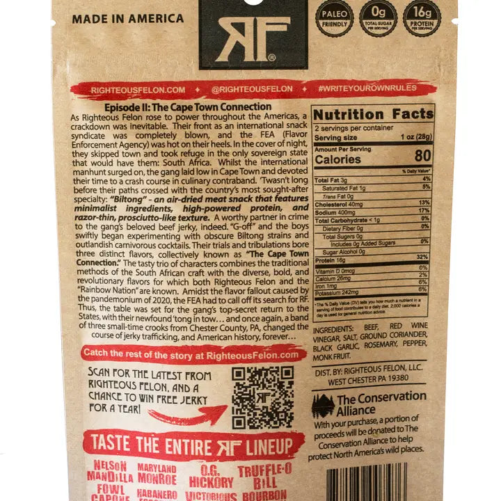 Righteous Felon Darth Garlic Biltong