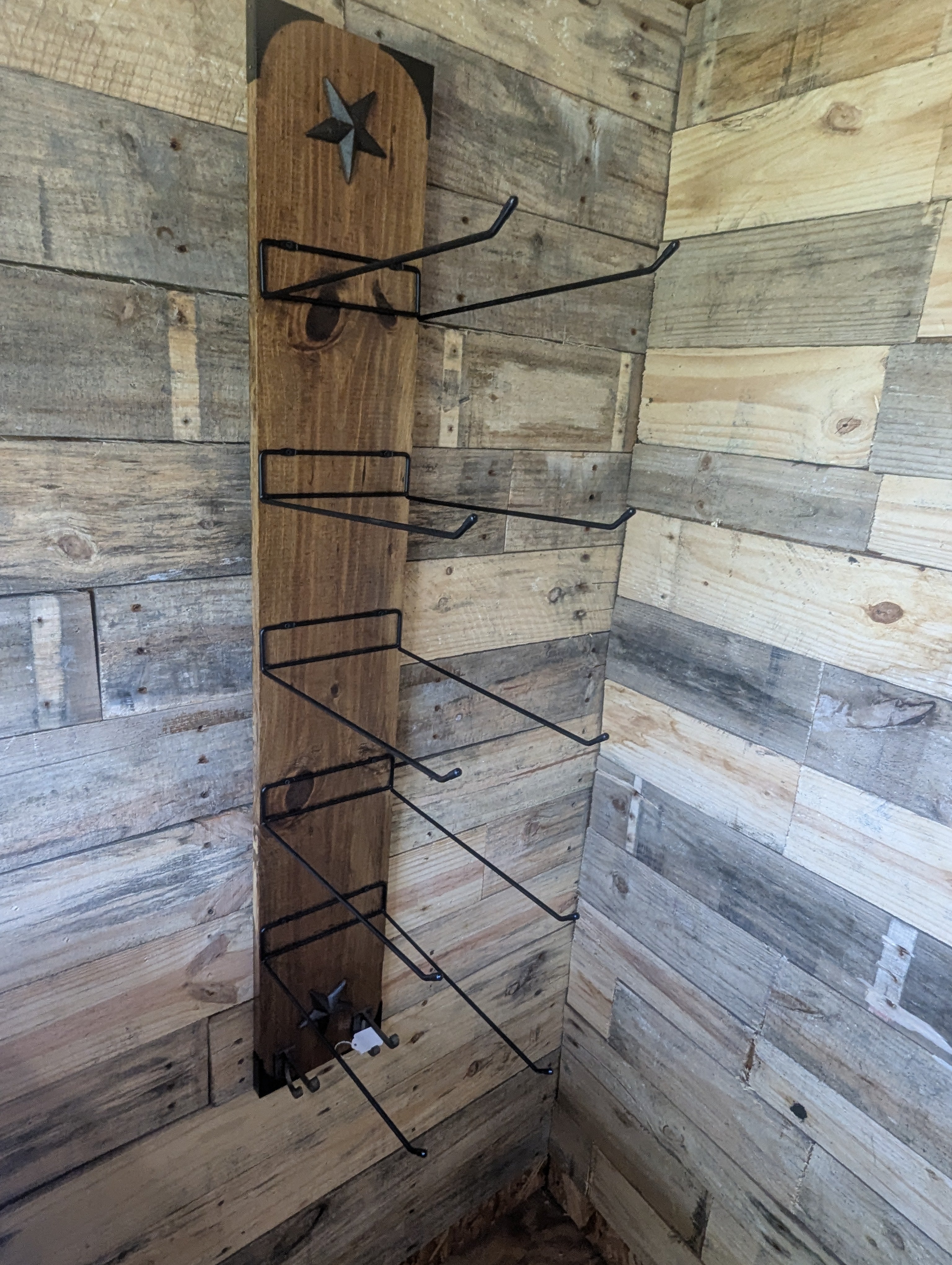 Brown 5 Tier Cowboy Hat Rack