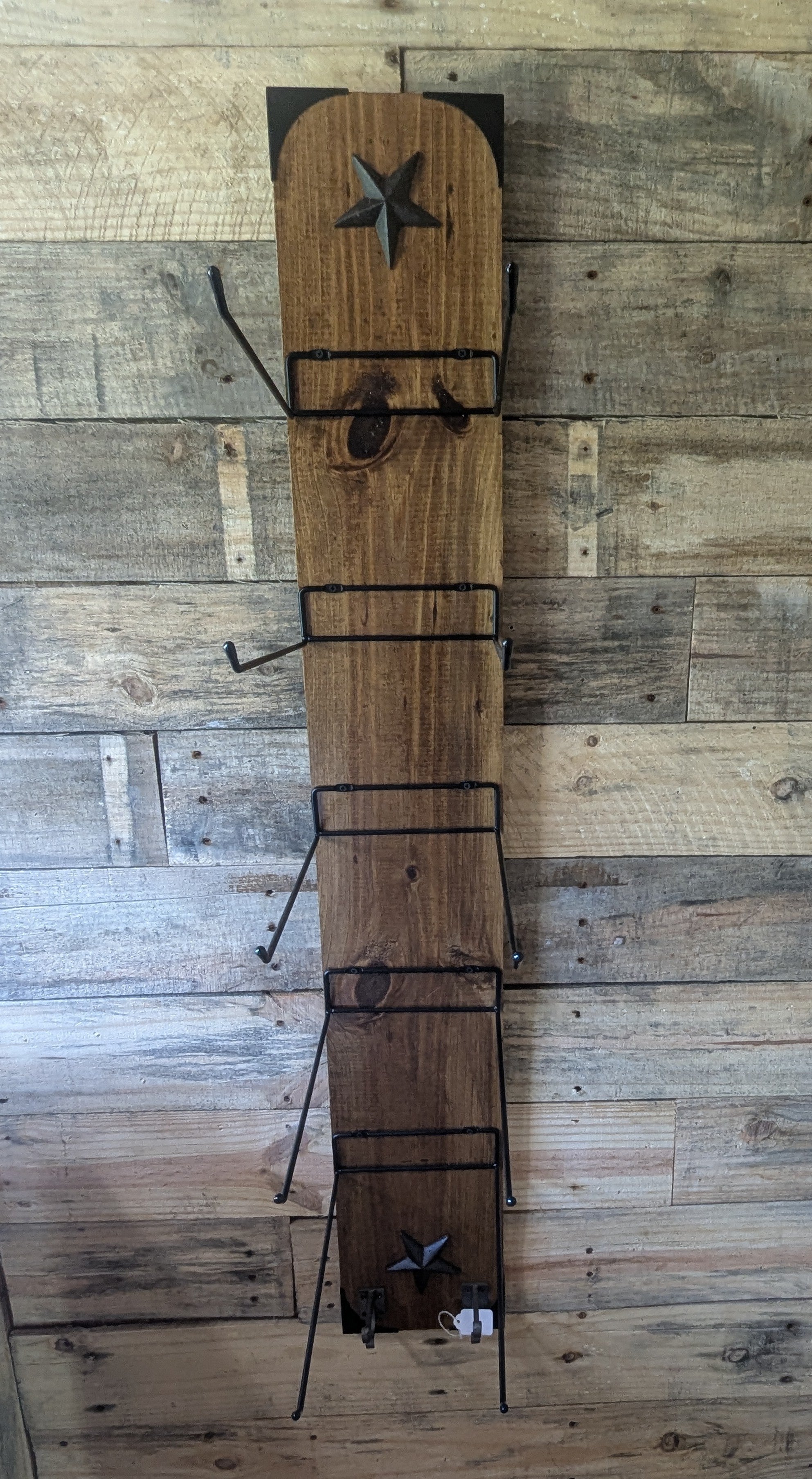 Brown 5 Tier Cowboy Hat Rack